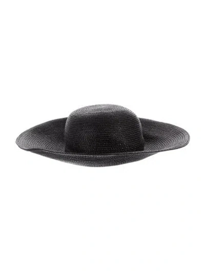 Pre-owned Eric Javits Straw Hat In Black