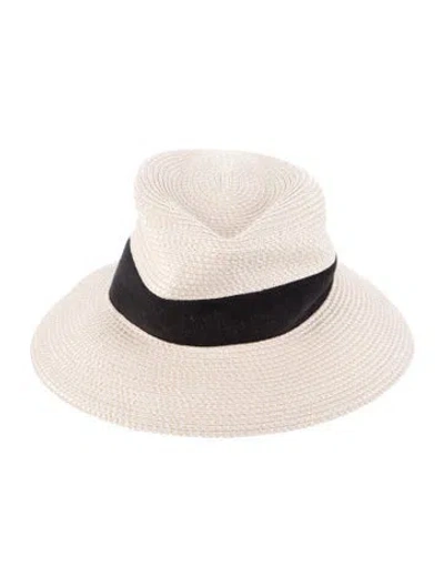 Pre-owned Eric Javits Straw Hat In Black/neutrals