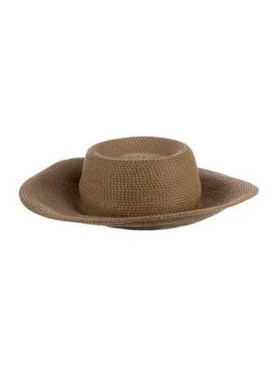 Pre-owned Eric Javits Straw Hat In Brown
