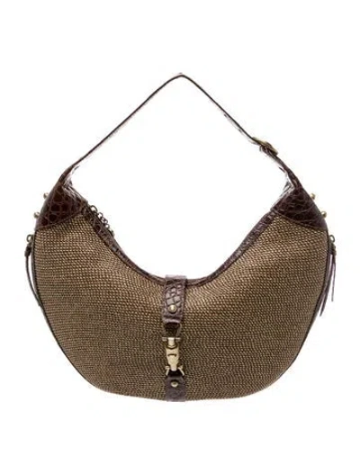 Pre-owned Eric Javits Straw Hobo In Gold