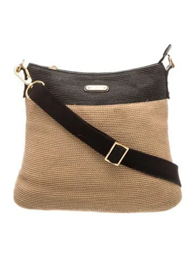 Pre-owned Eric Javits Straw Messenger Bag In Neutral