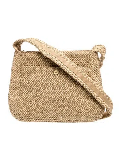 Pre-owned Eric Javits Straw Messenger Bag In Neutrals