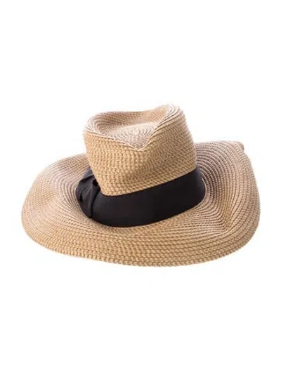Pre-owned Eric Javits Straw Panama Hat In Brown