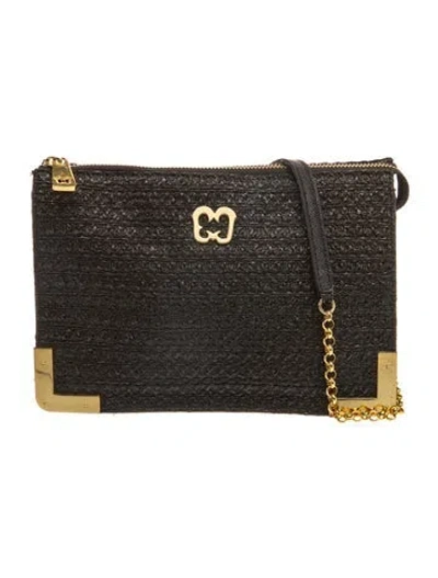 Pre-owned Eric Javits Straw Portfolio In Black