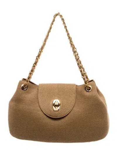 Pre-owned Eric Javits Straw Shoulder Bag In Brown