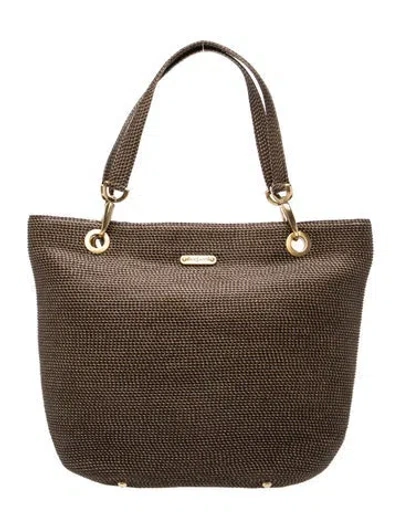 Pre-owned Eric Javits Straw Shoulder Bag In Brown
