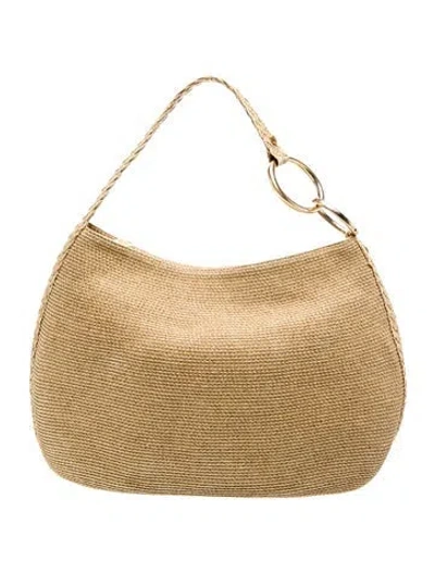 Pre-owned Eric Javits Straw Shoulder Bag In Brown/neutrals