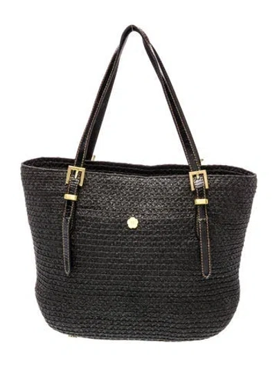 Pre-owned Eric Javits Straw Shoulder Bag In Gray