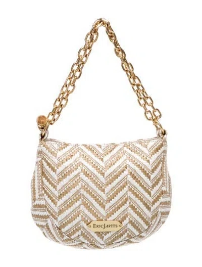 Pre-owned Eric Javits Straw Shoulder Bag In Metallic/neutrals