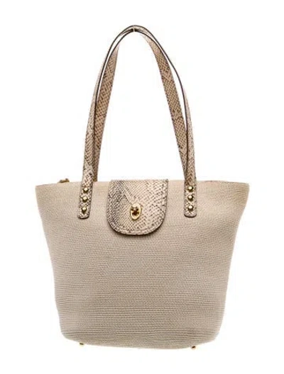 Pre-owned Eric Javits Straw Shoulder Bag In Neutral