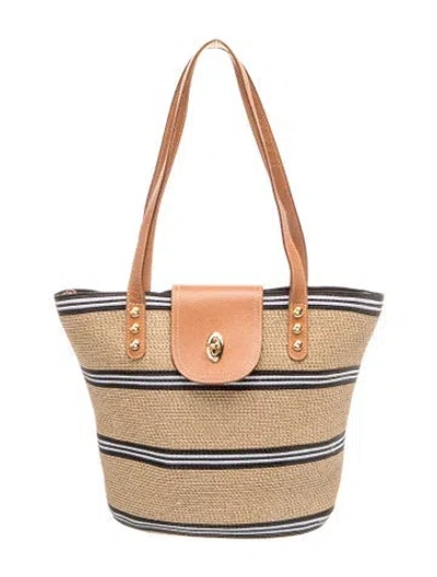 Pre-owned Eric Javits Straw Shoulder Bag In Neutral