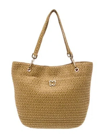 Pre-owned Eric Javits Straw Shoulder Bag In Neutral