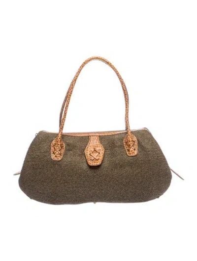 Pre-owned Eric Javits Straw Shoulder Bag In Neutral