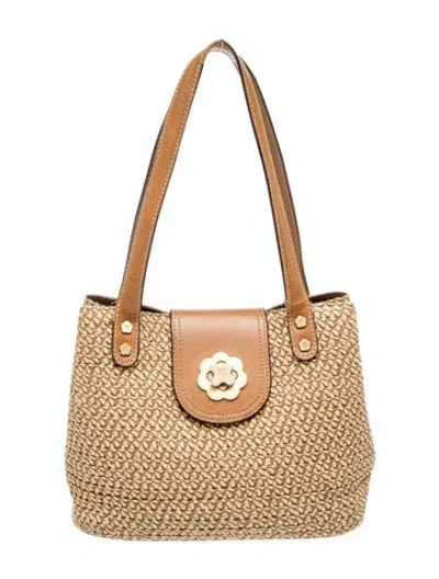 Pre-owned Eric Javits Straw Shoulder Bag In Neutrals