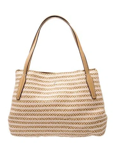 Pre-owned Eric Javits Straw Shoulder Bag In Neutrals
