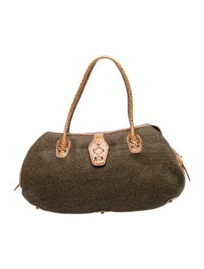 Pre-owned Eric Javits Straw Shoulder Bag In Neutrals