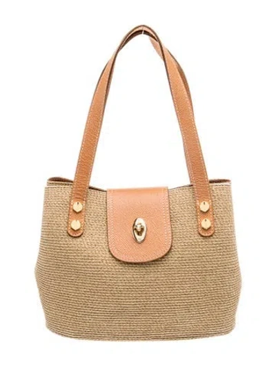 Pre-owned Eric Javits Straw Shoulder Bag In Neutrals
