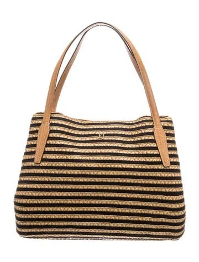 Pre-owned Eric Javits Straw Shoulder Bag In Neutrals