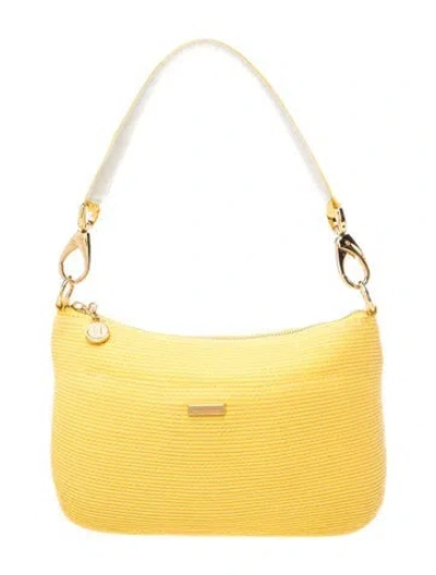 Pre-owned Eric Javits Straw Shoulder Bag In Yellow