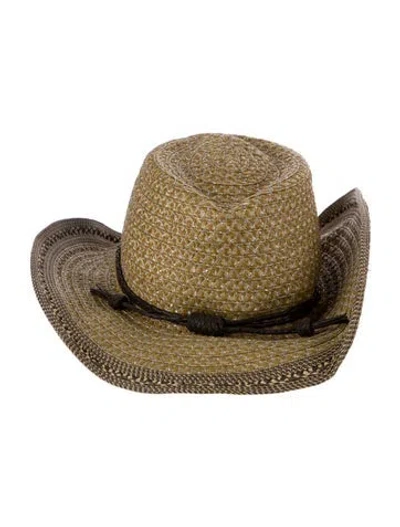 Pre-owned Eric Javits Straw Summer Hat In Neutral