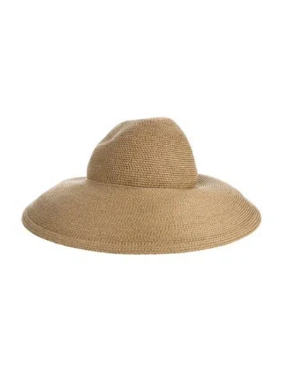 Pre-owned Eric Javits Straw Summer Hat In Neutrals