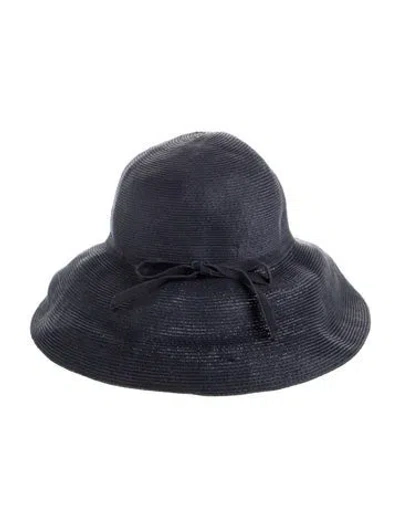 Pre-owned Eric Javits Straw Sun Hat In Blue