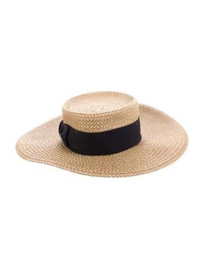 Pre-owned Eric Javits Straw Sun Hat In Brown