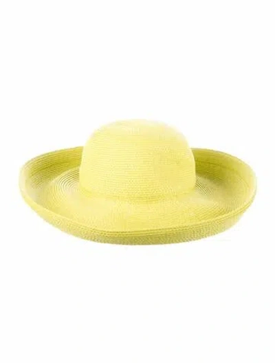 Pre-owned Eric Javits Straw Sun Hat In Green