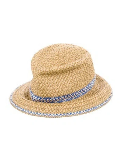 Pre-owned Eric Javits Straw Sun Hat In Neutral