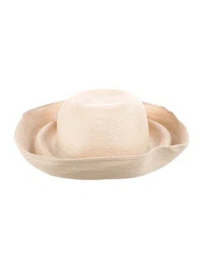 Pre-owned Eric Javits Straw Sun Hat In Neutral