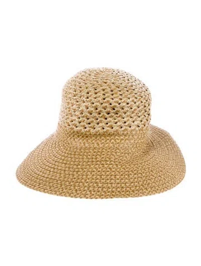 Pre-owned Eric Javits Straw Sun Hat In Neutral