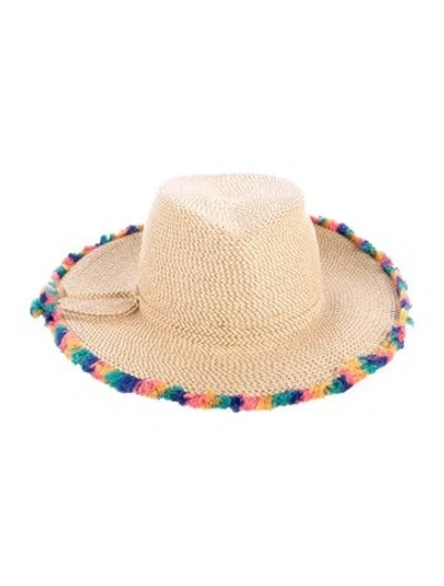 Pre-owned Eric Javits Straw Sun Hat In Neutral