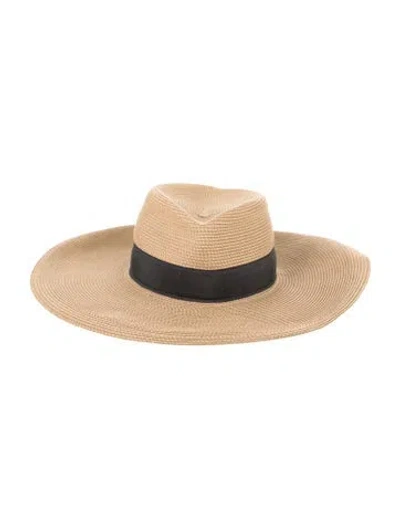 Pre-owned Eric Javits Straw Sun Hat In Neutral