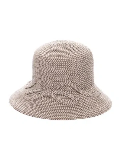 Pre-owned Eric Javits Straw Sun Hat In Neutral