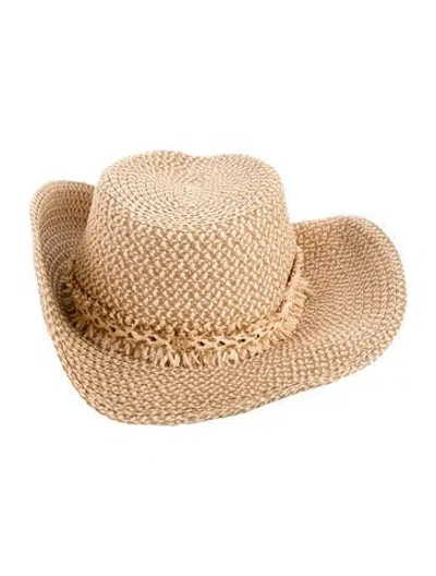 Pre-owned Eric Javits Straw Sun Hat In Neutral