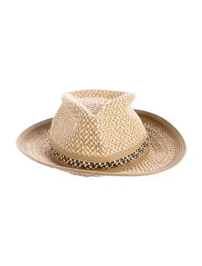 Pre-owned Eric Javits Straw Sun Hat In Neutral