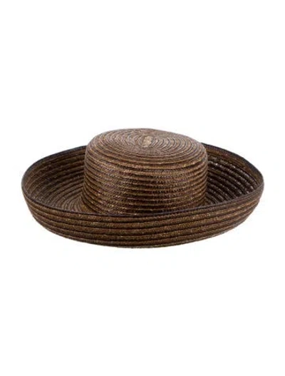 Pre-owned Eric Javits Straw Sun Hat In Neutrals