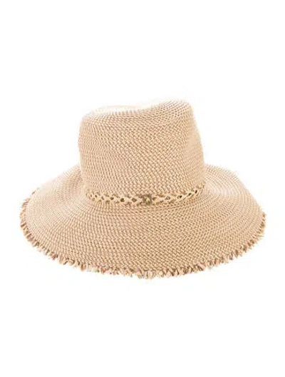 Pre-owned Eric Javits Straw Sun Hat In Neutrals