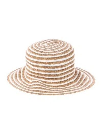 Pre-owned Eric Javits Straw Sun Hat In Neutrals