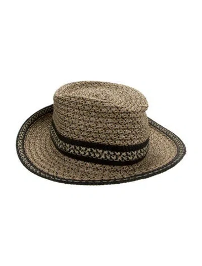 Pre-owned Eric Javits Straw Sun Hat In Neutrals