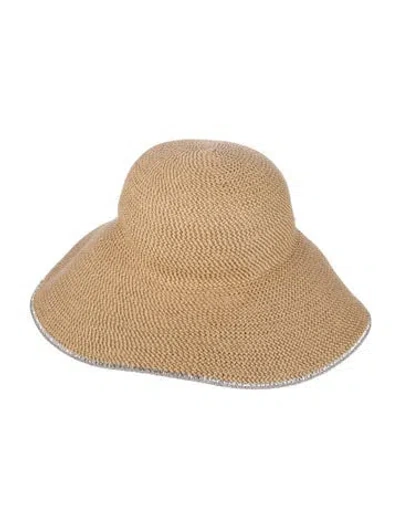 Pre-owned Eric Javits Straw Sun Hat In Neutrals