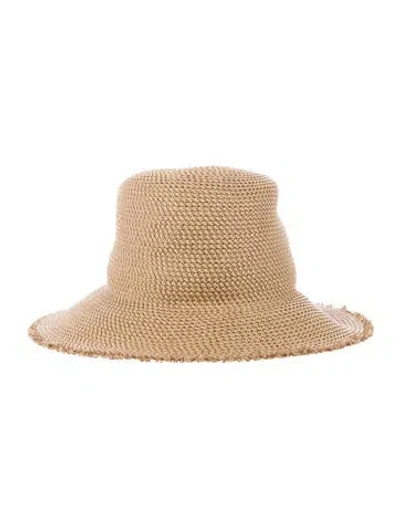 Pre-owned Eric Javits Straw Sun Hat In Neutrals