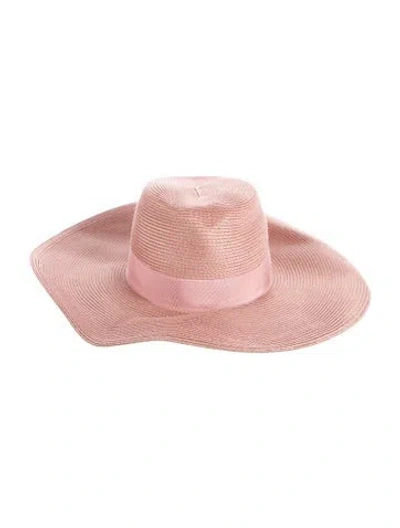 Pre-owned Eric Javits Straw Sun Hat W/tags In Pink