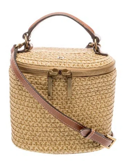Pre-owned Eric Javits Straw Top Handle Bag In Brown