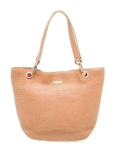 Pre-owned Eric Javits Straw Top Handle Bag In Neutral