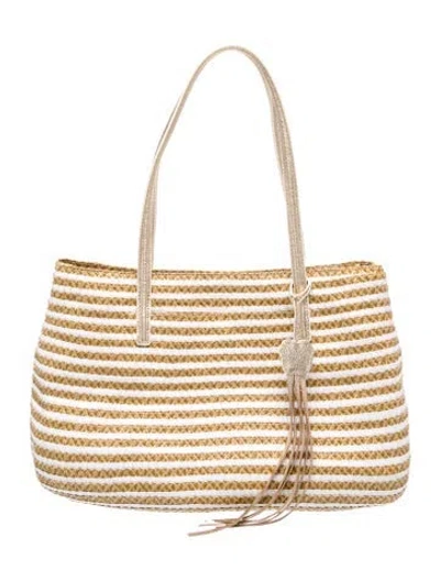 Pre-owned Eric Javits Straw Top Handle Bag In Neutral