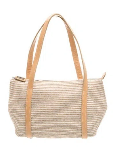 Pre-owned Eric Javits Straw Top Handle Bag In Neutrals