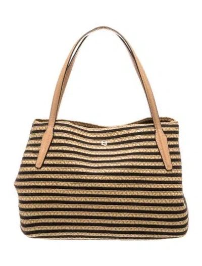 Pre-owned Eric Javits Straw Top Handle Bag In Neutrals