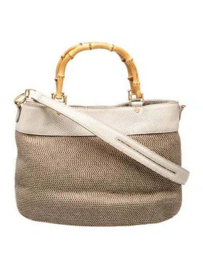 Pre-owned Eric Javits Straw Top Handle Bag In Neutrals