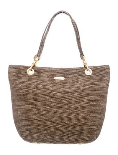 Pre-owned Eric Javits Straw Tote In Black